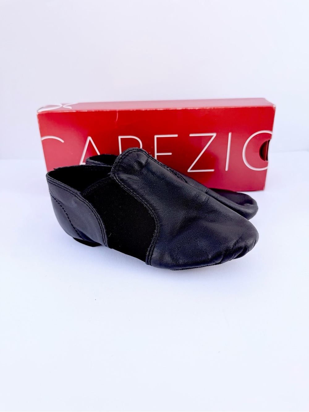 Capezio E-Series EJ2C Kids Leather Jazz Shoes Black